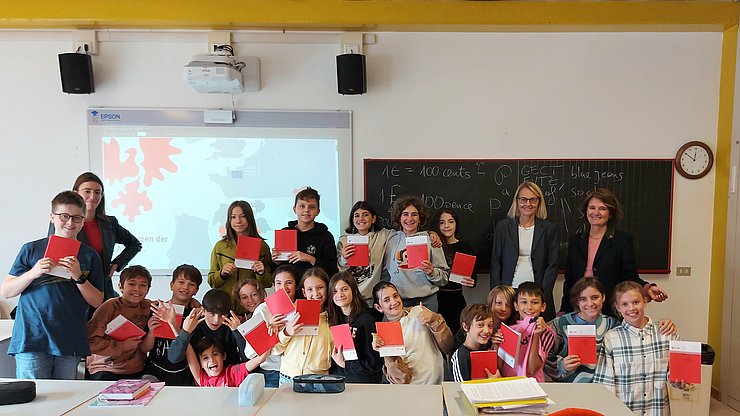 Euregio Projekt "EuregioIncontraLeScuole" an der Grundschule in Cognola im Jahr 2023