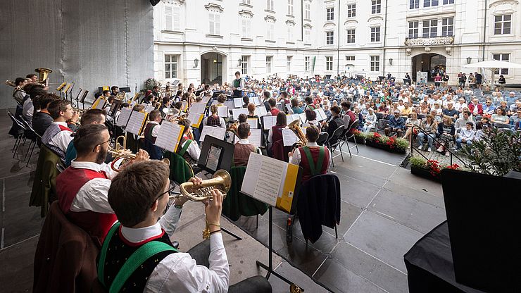 Mittlerweile schon traditioneller Abschluss des Konzertreigens: Der Auftritt bei den Promenadenkonzerten in Innsbruck.