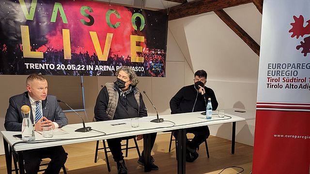 vl nach r: Christoph von Ach, Fausto Bonfanti und Flavio De Santi