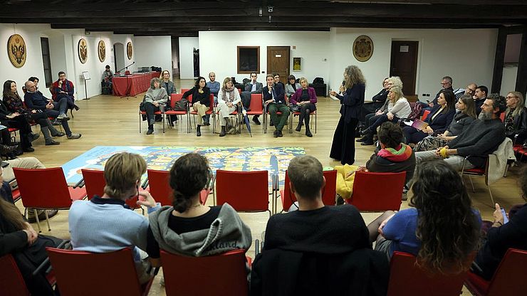 Der Trentiner Landesrat Mirko Bisesti bei der Eusalp-Tagung Where are women in the alps