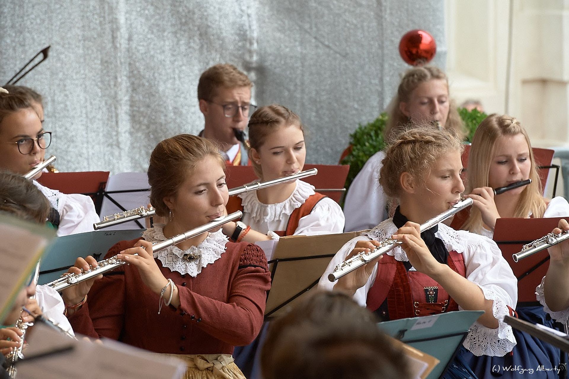 Giovani musicisti dell'orchestra giovanili di fiati dell'Euregio nel 2019.