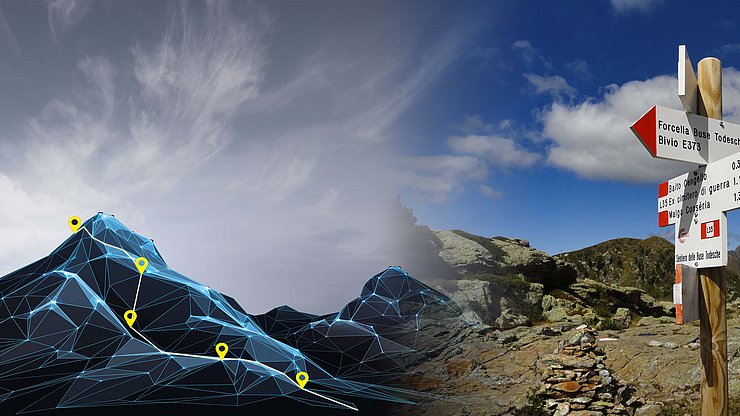 Euregio Interreg-Projekt DIGIWAY - Geodaten für Sicherheit am Berg